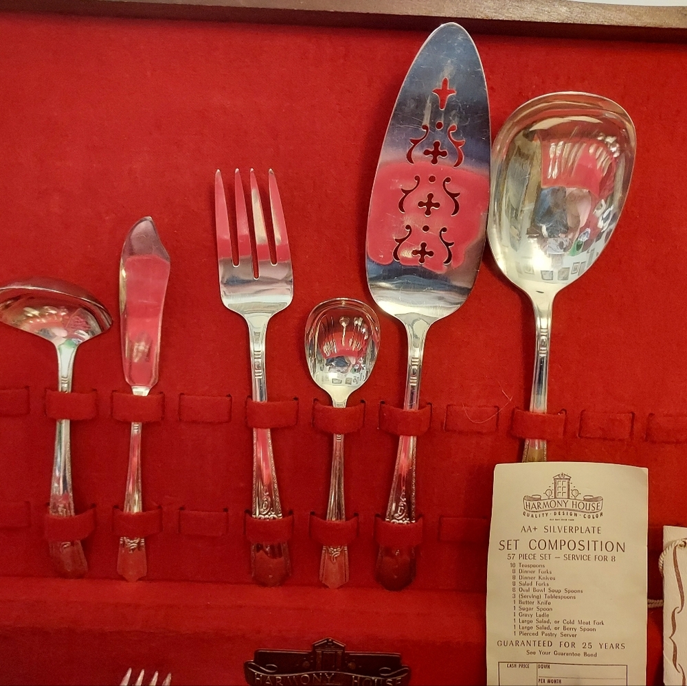 Harmony House By Sears And Roebuck Flatware 53 Pieces In Box - Picture 7 of 9